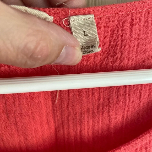 Soft Surroundings Double Gauze Coral blouse Too Sz Large - Picture 3 of 9